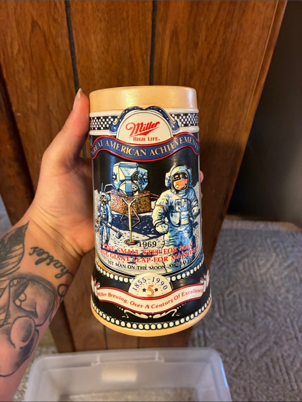 Miller High Life Moon Landing Commemorative Stein - Navy & Cream